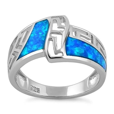 Anello 925 di Opal Sapphire Engagement Women del laboratorio del modello di Opal Greek con Sterling Silver For Girls