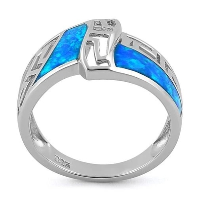 Anello 925 di Opal Sapphire Engagement Women del laboratorio del modello di Opal Greek con Sterling Silver For Girls