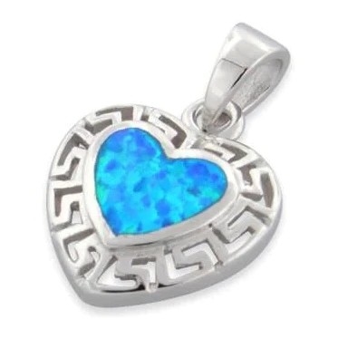 925 con i gioielli fini del pendente di goccia del laboratorio del modello di Sterling Silver Opal Greek online per le donne