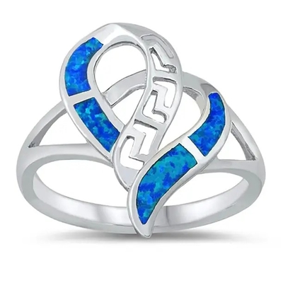 Incanto Opal Jewelry greco di chiave della lacrima 47x27mm 925 Sterling Silver Rhodium