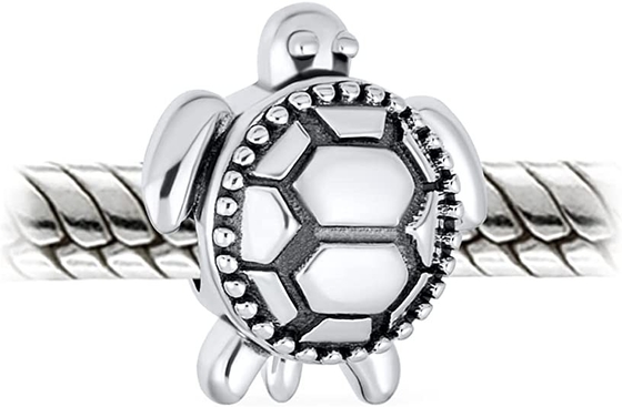 Perla di incanto di goccia della tartaruga di mare  con i cristalli elaborati in Sterling Silver For Flawless Finish