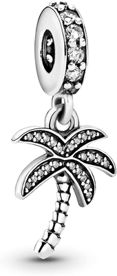 Chili Jewelry Coconut Palm Tree con la spiaggia di festa degli occhiali da sole incanta compatibile con Pandora Charms Bracelets