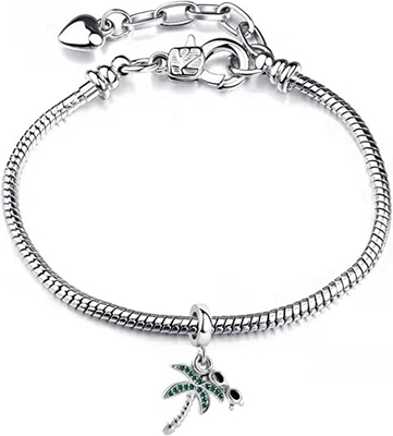 Chili Jewelry Coconut Palm Tree con la spiaggia di festa degli occhiali da sole incanta compatibile con Pandora Charms Bracelets