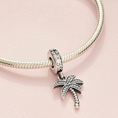 Chili Jewelry Coconut Palm Tree con la spiaggia di festa degli occhiali da sole incanta compatibile con Pandora Charms Bracelets