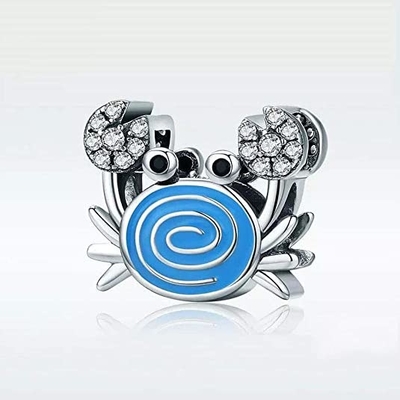 Coda della sirena &amp; Shell Pearl Charm blu 925 Sterling Silver Ocean Charm Beads per il braccialetto &amp; la collana