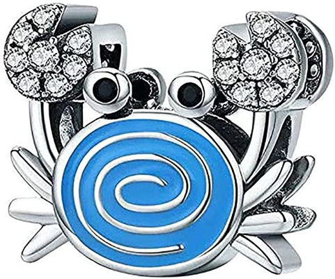 Coda della sirena &amp; Shell Pearl Charm blu 925 Sterling Silver Ocean Charm Beads per il braccialetto &amp; la collana