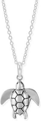 Collana del pendente di Sterling Silver Sea Turtle Animal dei gioielli di Boma, 18 pollici
