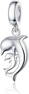 La sirena di incanto della tartaruga di incanto dell'argento del pendente 925 delle perle borda Shell Charm Lucky Sea Turtle per ciondolare per i braccialetti