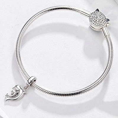 La sirena di incanto della tartaruga di incanto dell'argento del pendente 925 delle perle borda Shell Charm Lucky Sea Turtle per ciondolare per i braccialetti