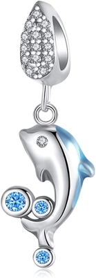 La sirena di incanto della tartaruga di incanto dell'argento del pendente 925 delle perle borda Shell Charm Lucky Sea Turtle per ciondolare per i braccialetti