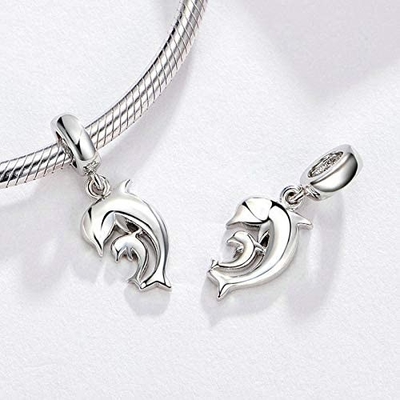 La sirena di incanto della tartaruga di incanto dell'argento del pendente 925 delle perle borda Shell Charm Lucky Sea Turtle per ciondolare per i braccialetti