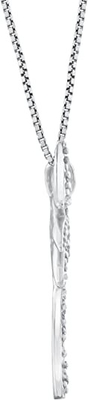 Sorriso d'argento - collana solida del pendente dell'albero di Sterling Silver Beautiful Tropical Palm, con la catena d'ancoraggio 17.5inch per le donne