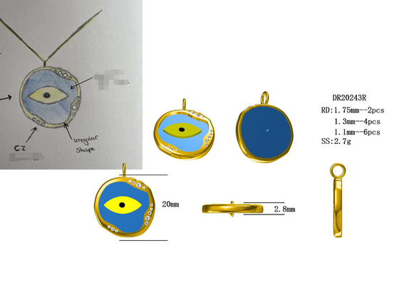 ODM del materiale dell'oro bianco di Diamond Ring 14K del supporto dei semi di 0.2ct 8pcs per il regalo
