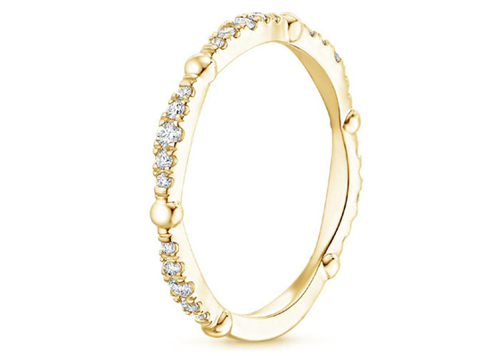 Pavimenti la chiarezza completa dei gioielli 0.67ct il G-H VS1 dell'oro giallo del diamante 14K