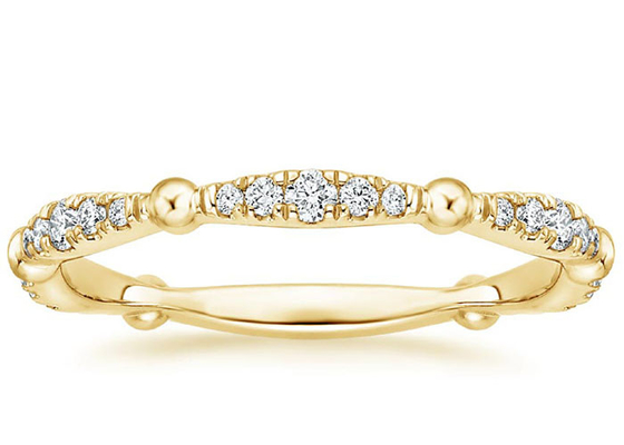 Pavimenti la chiarezza completa dei gioielli 0.67ct il G-H VS1 dell'oro giallo del diamante 14K