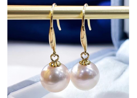 L'orecchino della perla del giro dell'OEM, perla classica ciondola gli orecchini per la dimensione di nozze 9-9.5MM
