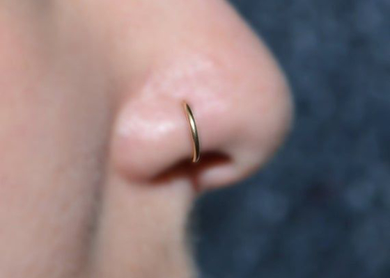 Elica che perfora il Clicker dell'oro 14K per il Tragus 16g-40g della cartilagine