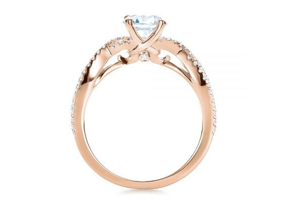 ODM dell'OEM naturale di dimensione di 0.8ct Diamond Engagement Rings 6.0MM