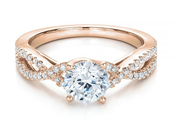 ODM dell'OEM naturale di dimensione di 0.8ct Diamond Engagement Rings 6.0MM