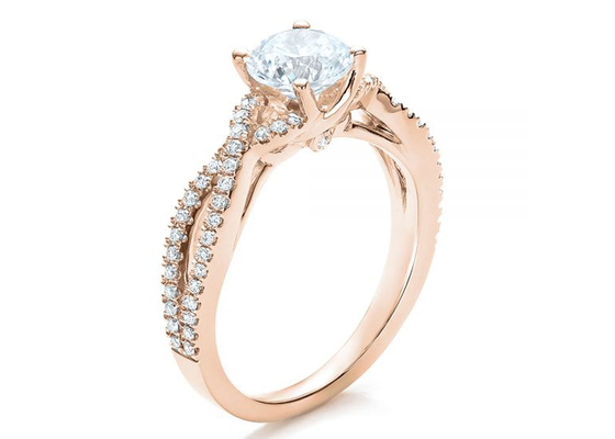 ODM dell'OEM naturale di dimensione di 0.8ct Diamond Engagement Rings 6.0MM