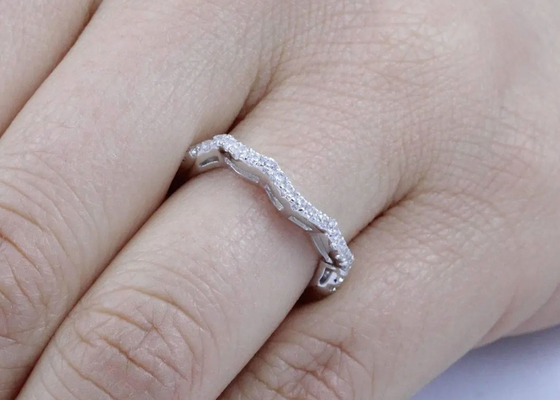 Il ODM Diamond Wedding Rings naturale, promessa dell'OEM di stile di alone suona la dimensione di 6.5mm