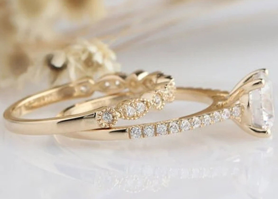 ODM di Diamond Engagement Wedding Rings 1.25CT 6.5mm dell'oro bianco 18K