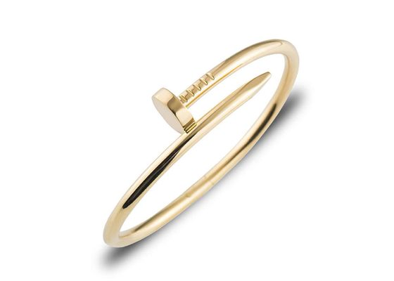 Braccialetto dell'oro giallo 18k di larghezza 3.5mm, Juste Un Clou Bangle per l'impegno