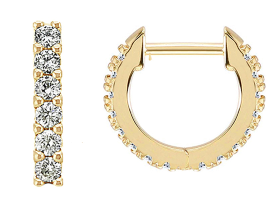 il cerchio perforante degli orecchini dei gioielli del corpo dell'oro di 14k 0.2ct modella il ODM di 8mm per le ragazze delle donne