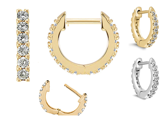 il cerchio perforante degli orecchini dei gioielli del corpo dell'oro di 14k 0.2ct modella il ODM di 8mm per le ragazze delle donne