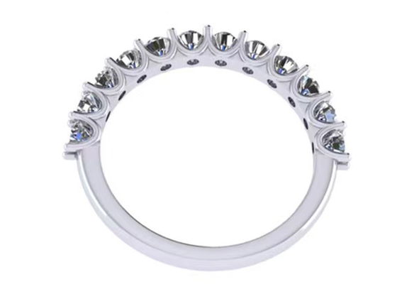 un impegno di 1,2 ct e dimensione del peso RD2.7MM di Ring Set 1.93g di nozze