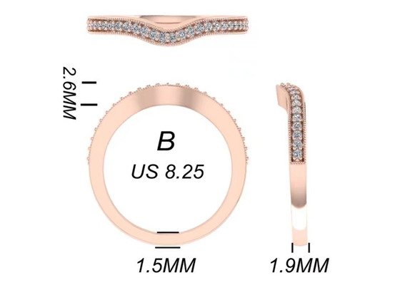 i gioielli dell'oro solido di 0.8ct 14K, sono aumentato anello di fidanzamento dell'oro hanno messo RA5.6×4.5MM