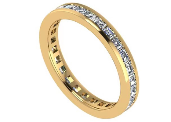 27pcs ODM dell'OEM del diamante 18K Rose Gold Ring With 2.0×1.5MM per il regalo