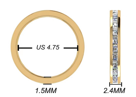 27pcs ODM dell'OEM del diamante 18K Rose Gold Ring With 2.0×1.5MM per il regalo