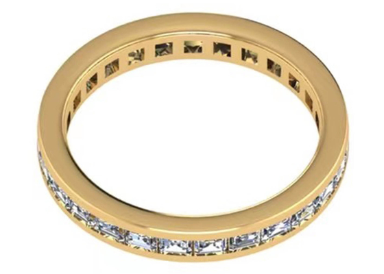 27pcs ODM dell'OEM del diamante 18K Rose Gold Ring With 2.0×1.5MM per il regalo