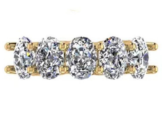 Dimensione ovale del diamante 18K Rose Gold Ring 6.43x 4.7x 3.03mm per l'anniversario