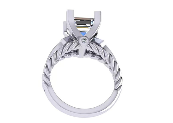 Principessa Cut dell'oro di Moissanite Diamond Gemstone Promise Rings 14K
