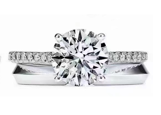 38pcs Diamond Engagement Ring Settings Round naturale ha tagliato 1.2ct RD7MM