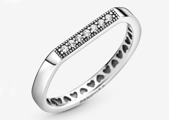 Rose Gold Clicker complessa, dimensione reale degli anelli di fidanzamento 1.2mm×8mm del diamante