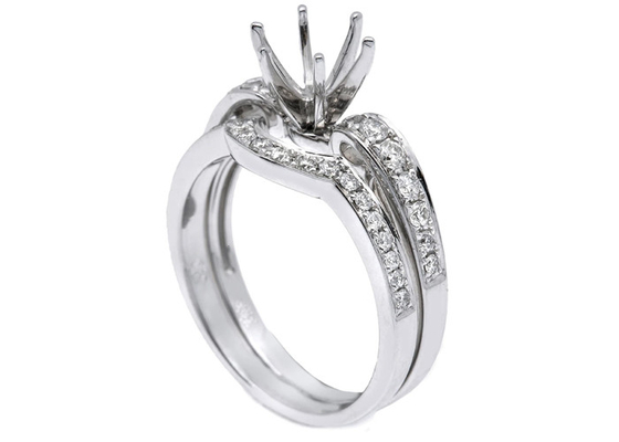 Supporto Ring Settings, 0.18ct 1.5mm Diamond Ring naturale dei semi dell'OEM