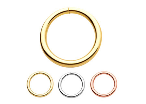 anello 1/4inches 5/16inches 3/18inches di piercing dell'oro 14k per l'orecchio del labbro del naso