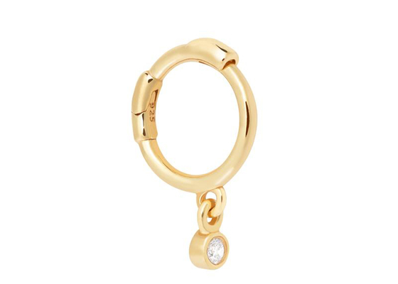 ODM dell'OEM geometrico degli orecchini del cerchio di goccia dell'oro del giro 14k per le donne