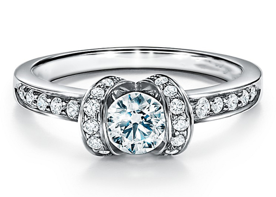 taglio di giro bianco dell'oro solido di Ring Set 14K di nozze di impegno 0.78ct 3MM