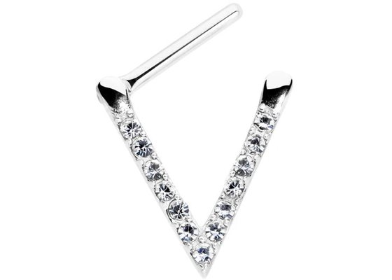 Anello del setto dell'oro bianco del triangolo dell'OEM con i diamanti di 0.1ct 1.3mm