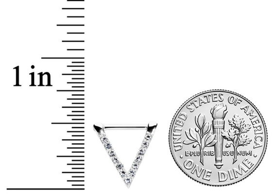 Anello del setto dell'oro bianco del triangolo dell'OEM con i diamanti di 0.1ct 1.3mm