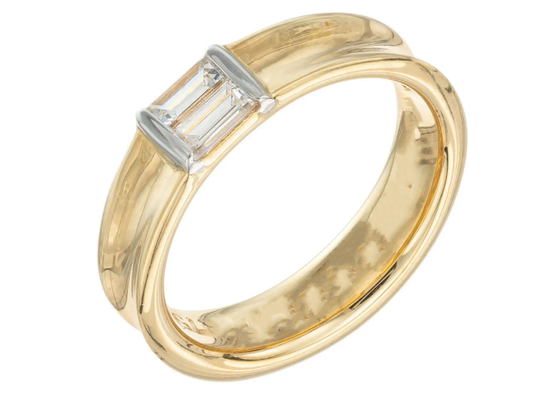 gioielli Diamond Wedding Ring dell'oro solido della pietra 14K del solitario di 0.58ct 6x4MM