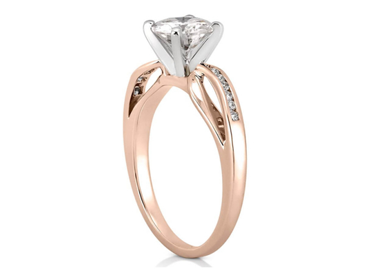 Gioielli Diamond Ring, nozze Ring Round Cut dell'OEM del ODM dell'oro bianco 14k