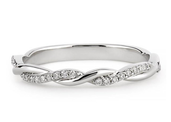 ODM reale del taglio di giro di Diamond Jewellery Ring 0.3ct dell'oro bianco 14K per l'impegno