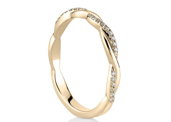 ODM reale del taglio di giro di Diamond Jewellery Ring 0.3ct dell'oro bianco 14K per l'impegno