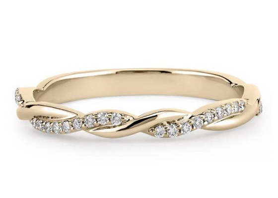 ODM reale del taglio di giro di Diamond Jewellery Ring 0.3ct dell'oro bianco 14K per l'impegno