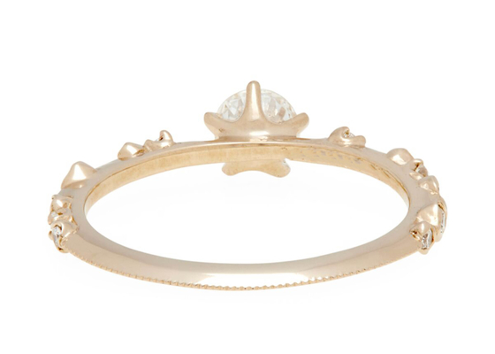 ODM reale di Diamond Jewellery Ring 14K 18K Rose Gold Material di dimensione di 4mm